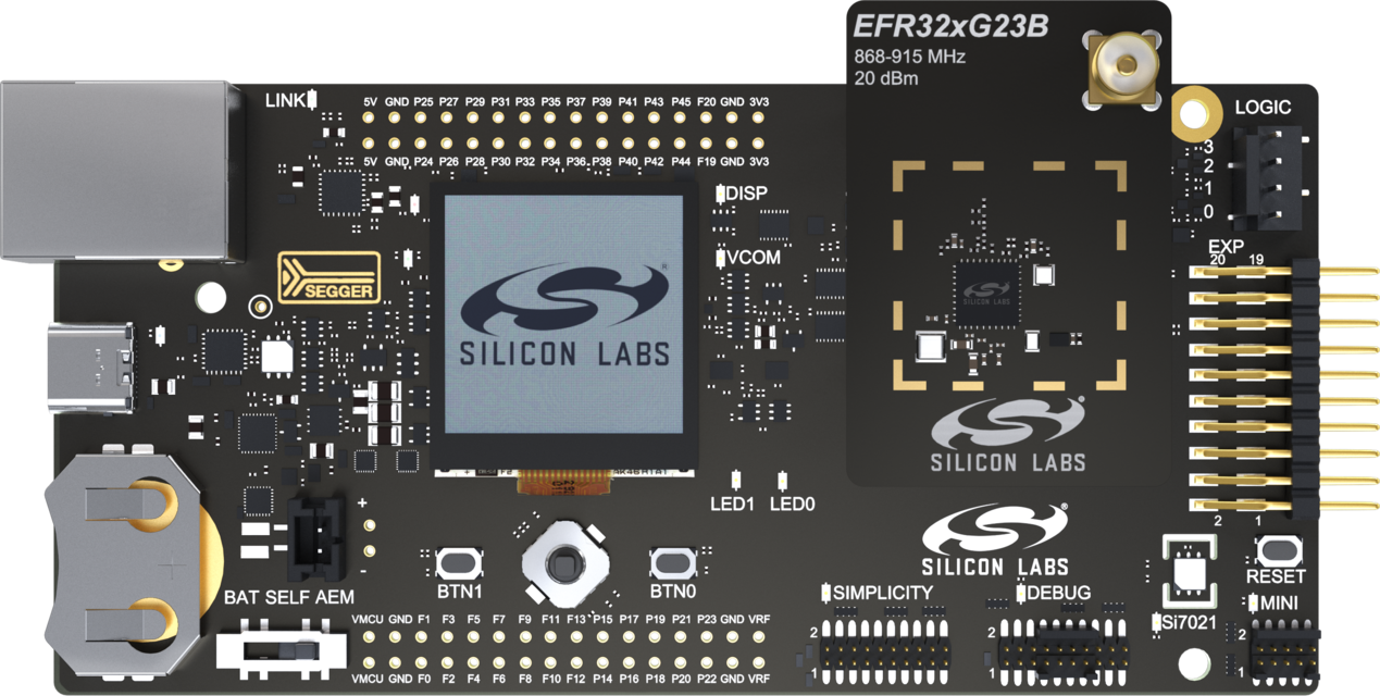 EFR32xG28 868-915 MHz +20 dBm +2.4 GHz BLE Pro Kit